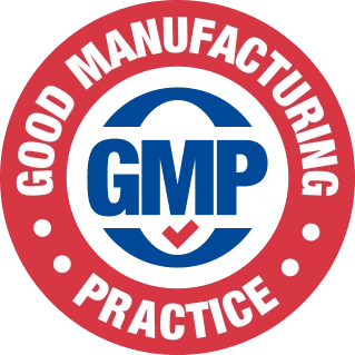 AlkaBurn GMP-certified facility badge