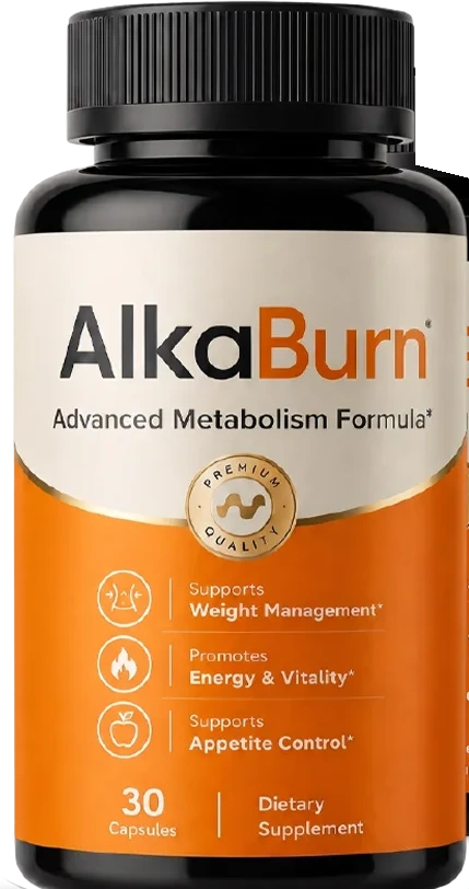 AlkaBurn Advanced Metabolism Formula bottle of 30 dietary supplement capsules