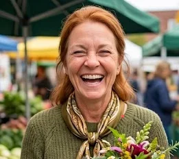 Portrait of a female AlkaBurn customer who left a post-menopause weight testimonial