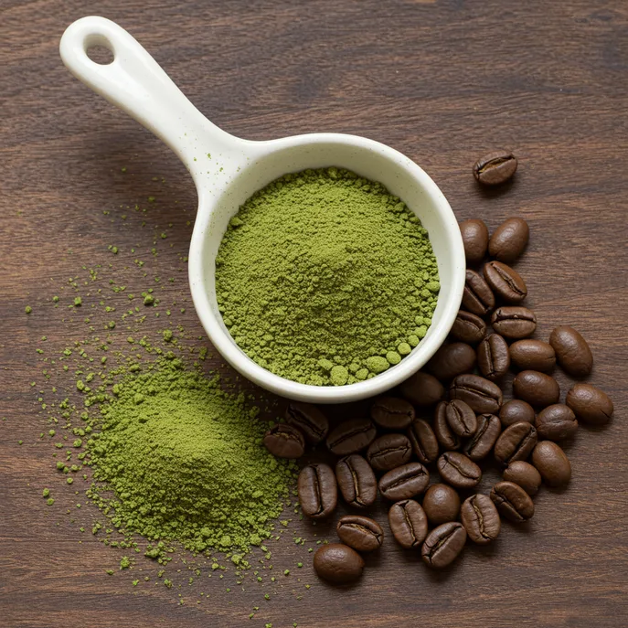Green coffee beans, the source of the chlorogenic acids in the AlkaBurn formula