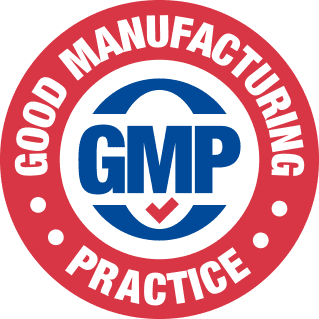 AlkaBurn GMP certified manufacturing badge