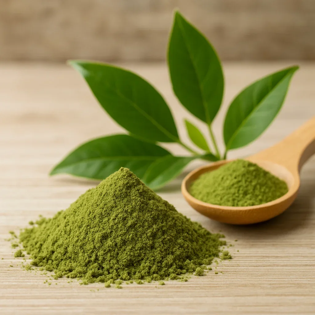 Green tea leaves, the source of the EGCG catechins in the AlkaBurn formula