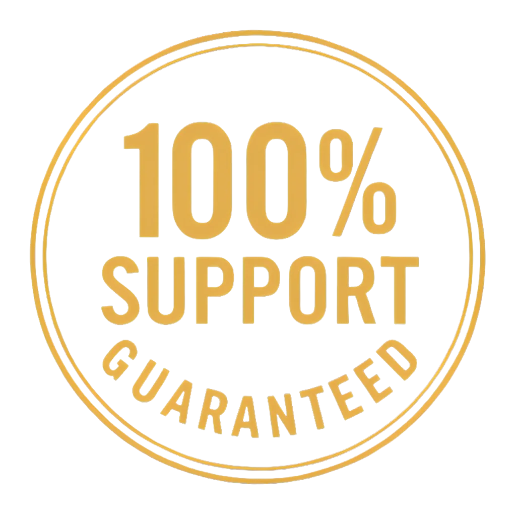 AlkaBurn 100% support guaranteed seal