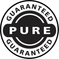 AlkaBurn purity guaranteed badge