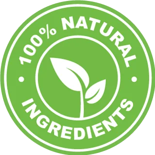 AlkaBurn 100% natural ingredients badge